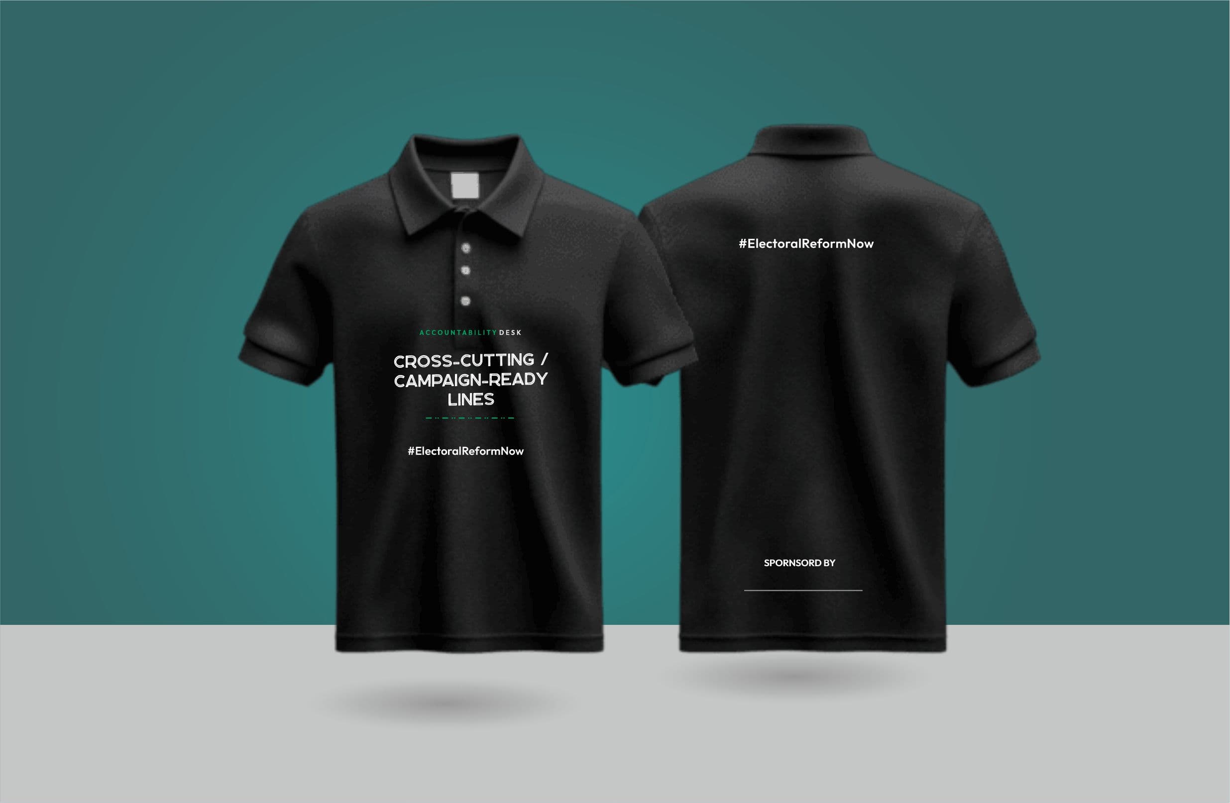 Mockup SHirts Campaign Ready Lines Black Cola Neck
