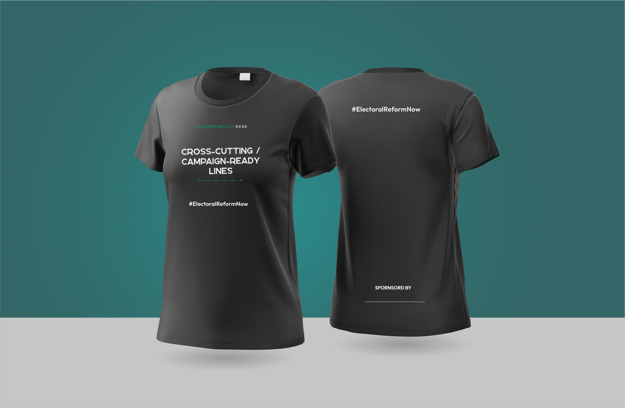 Mockup SHirts Campaign Ready Lines Black Round neck