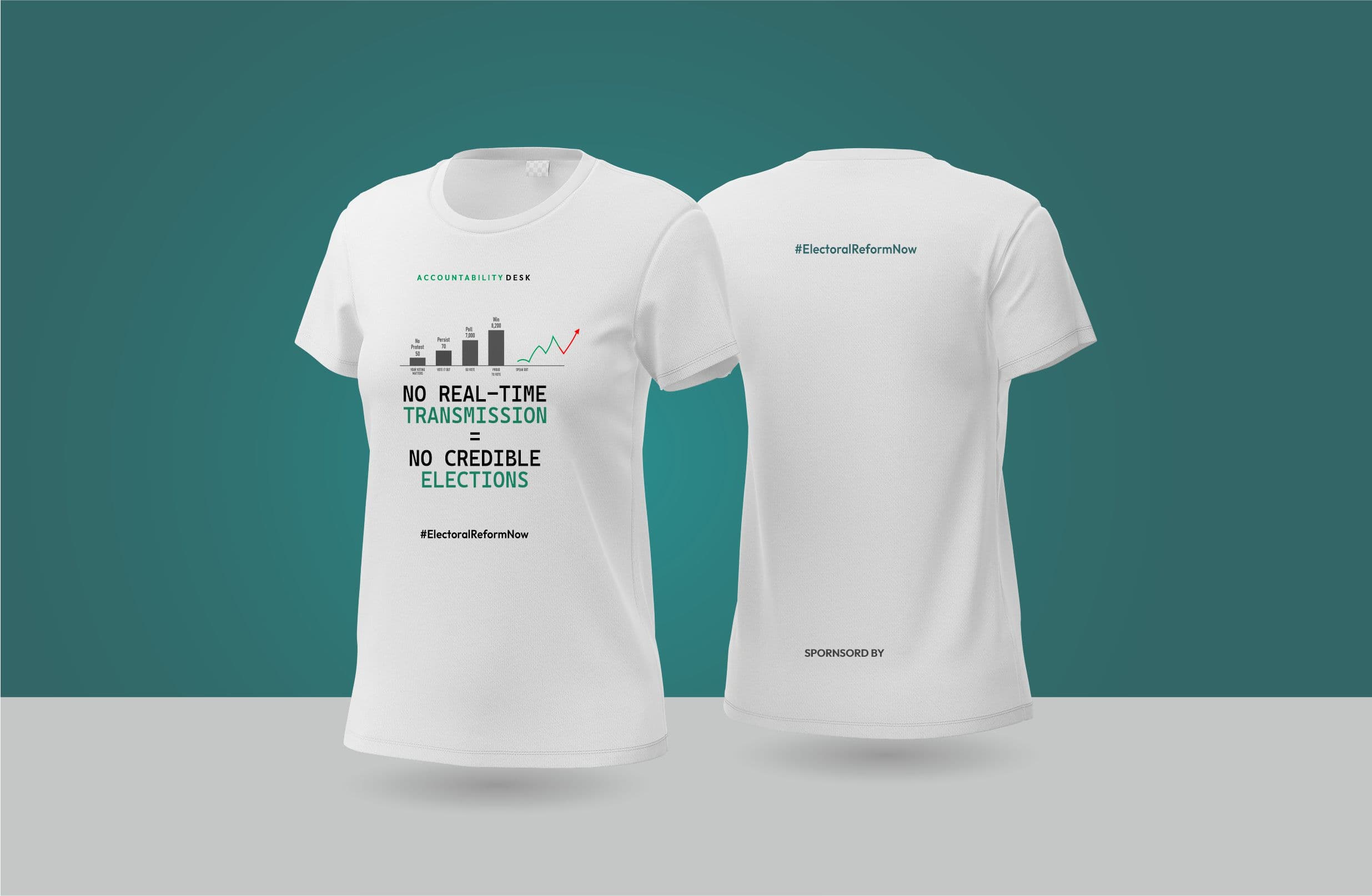 Mockup SHirts Real Time Transmission Whie Round neck