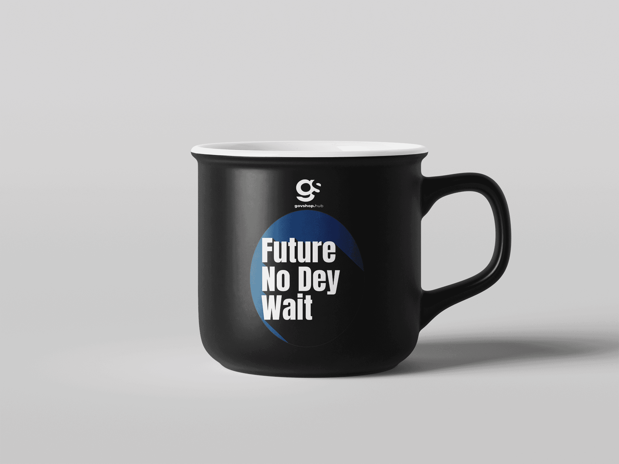 Mockup cups future no dey wait