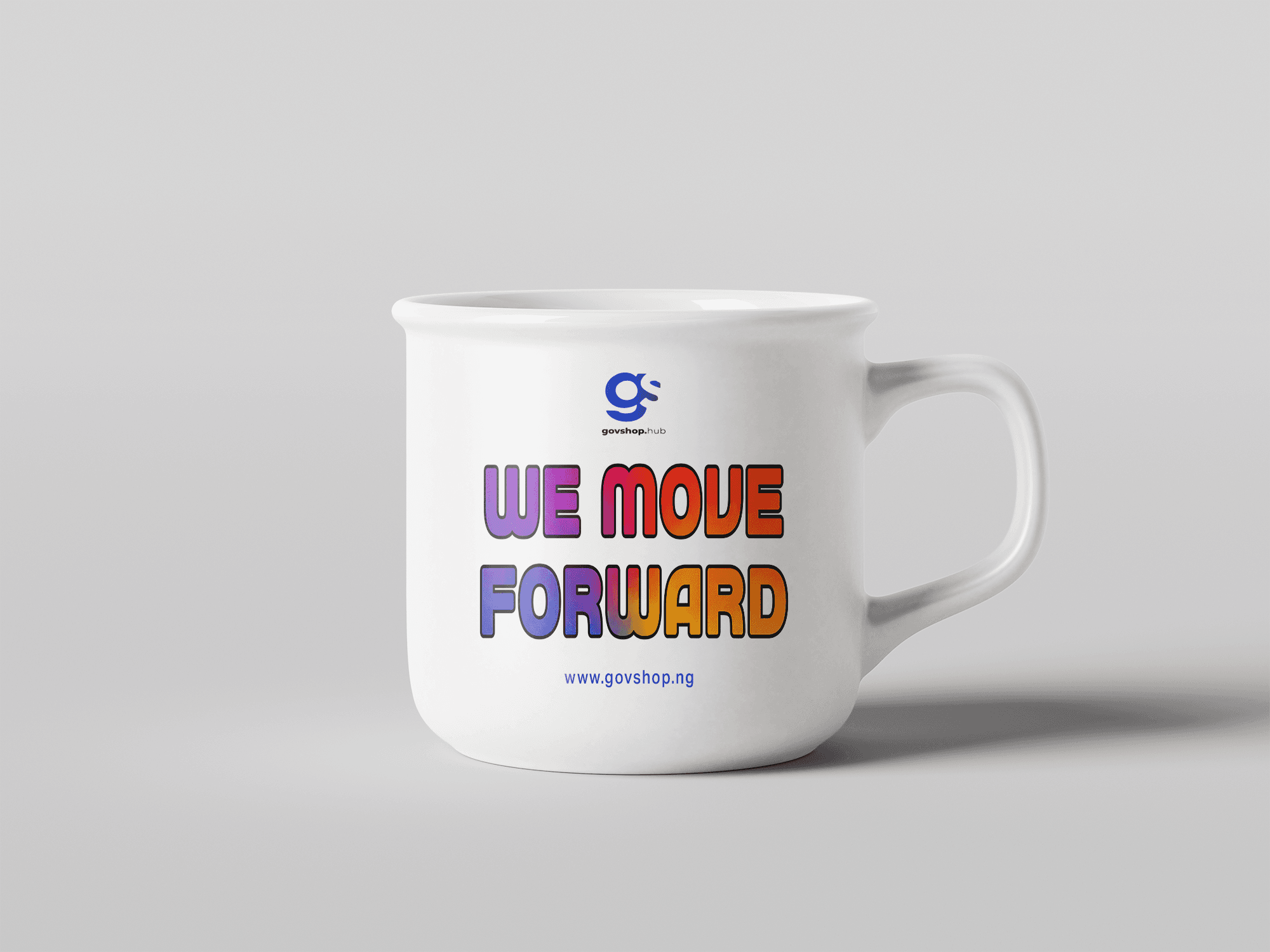Mockup cups we move forward