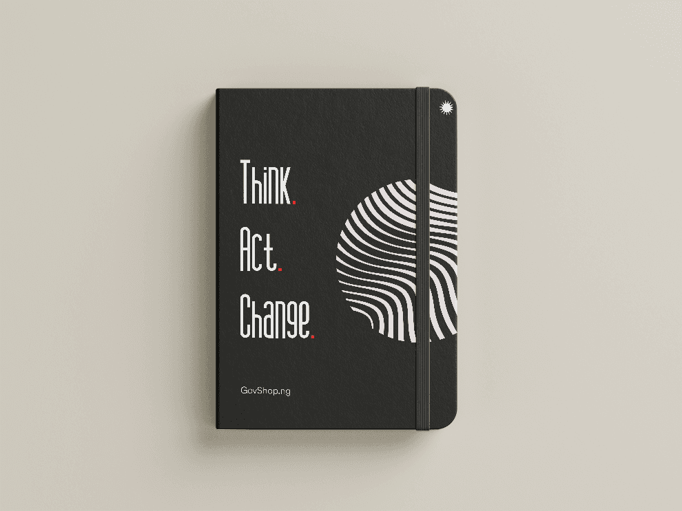Mockup notebooks think. act. change.